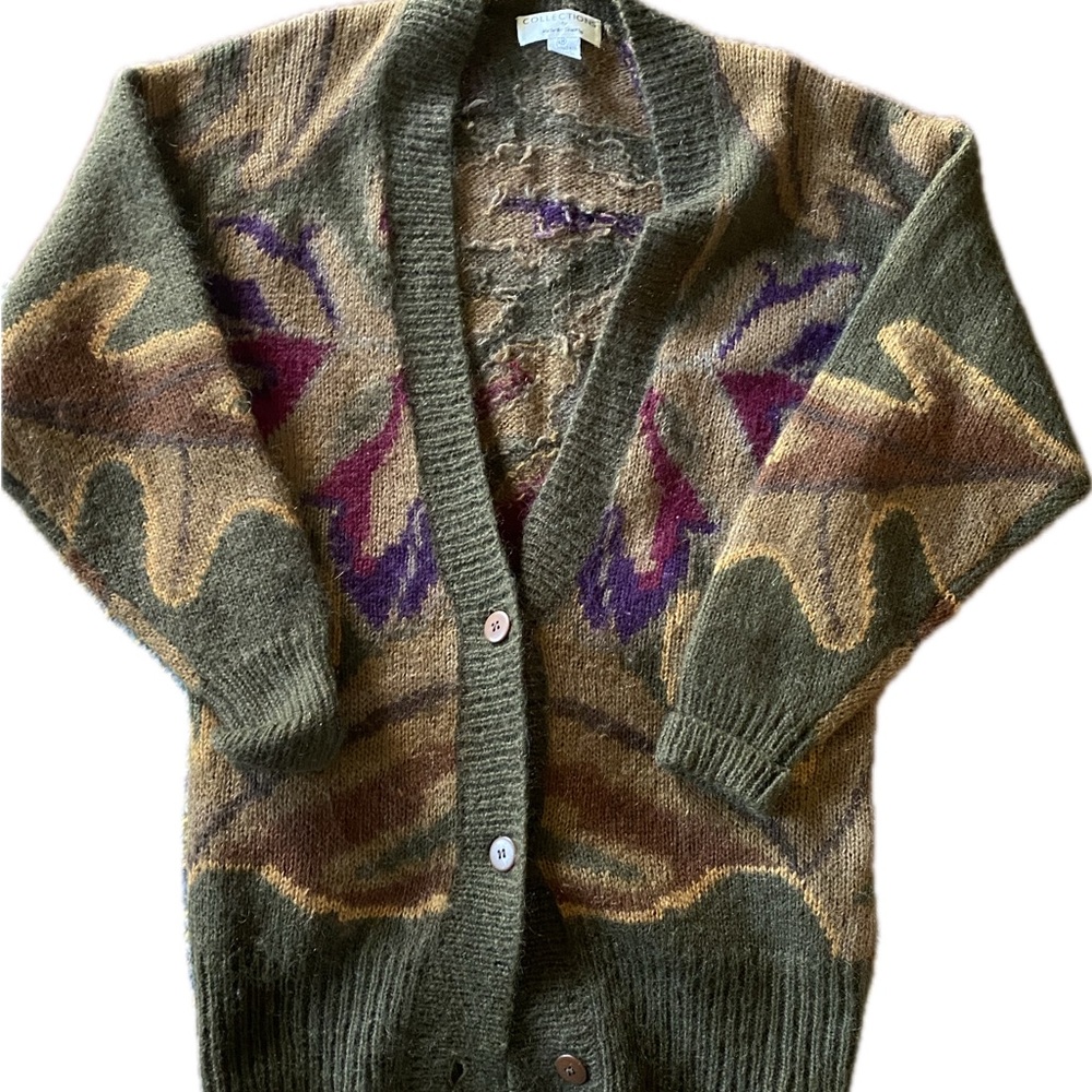 Vintage 80’s Michelle Stuart Earthy Tones Sweater70% mohair wool